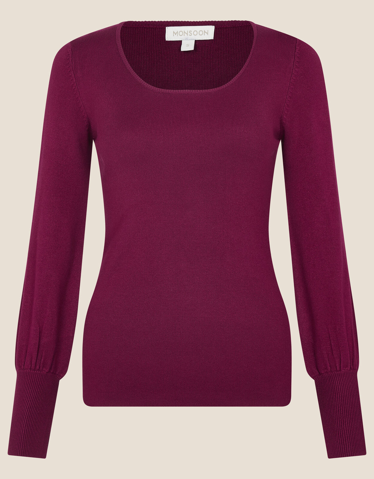 Red scoop discount neck sweater