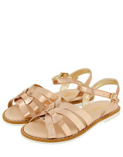 Giya Metallic Sandals, Gold (ROSE GOLD), large