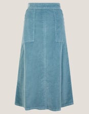 Malika Corduroy Midi Skirt, Blue (PALE BLUE), large