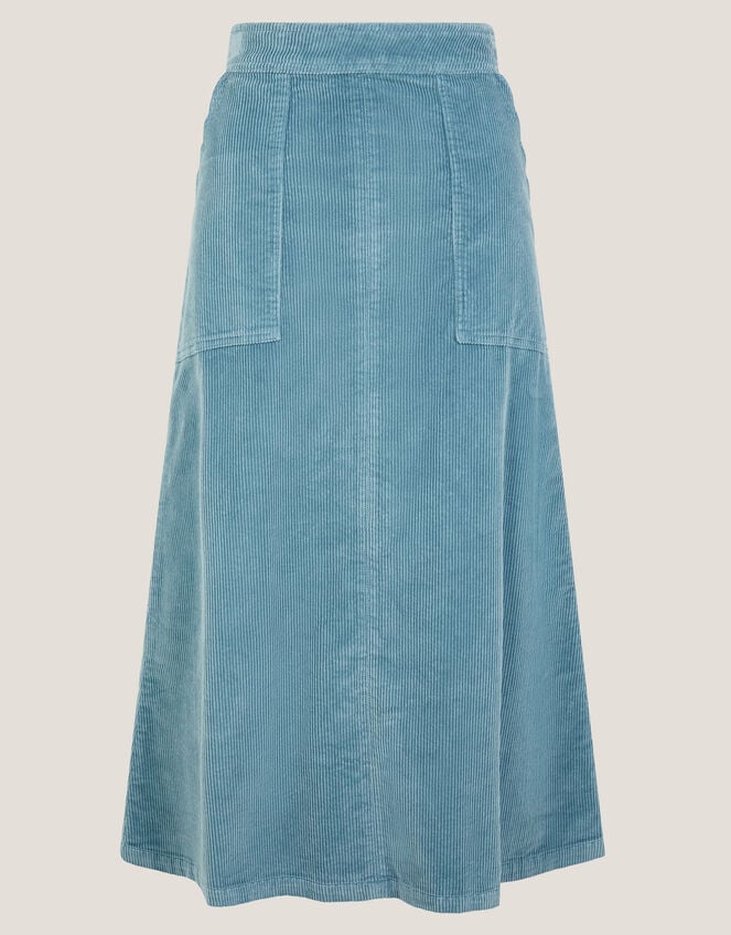 Malika Corduroy Midi Skirt, Blue (PALE BLUE), large