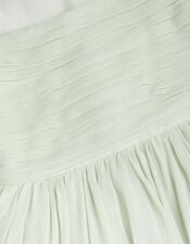 Claire Crinkle Chiffon Dress, Green (SAGE), large