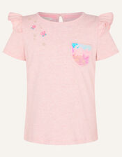 Sequin Pocket T-Shirt, Pink (PINK), large