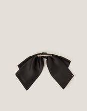 Waterfall Bow Hair Clip, Black (BLACK), large