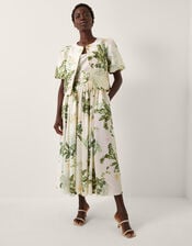 Anne Floral Puff Sleeve Jacket, Cream (CREAM), large