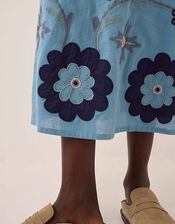 East Anyar Applique Placement Embroidery Dress, Teal (TEAL), large