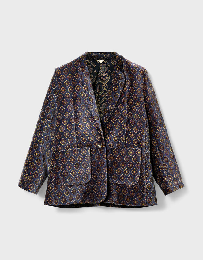 East Jesi Printed Velvet Blazer, Multi (MULTI), large