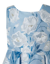 Naya Jacquard High-Low Occasion Dress, Blue (BLUE), large