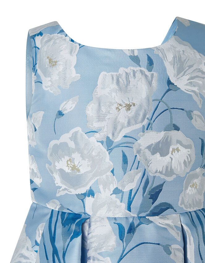Naya Jacquard High-Low Occasion Dress, Blue (BLUE), large