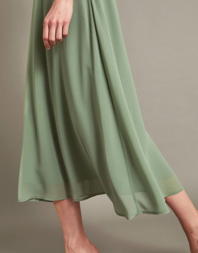 Monica Lace Midi Bridesmaid Dress, Green (OLIVE), large
