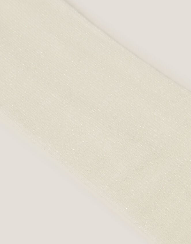 Baby Frosted Cotton Tights, Ivory (IVORY), large