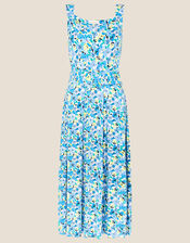 Floral Print Jersey Sundress, Blue (BLUE), large