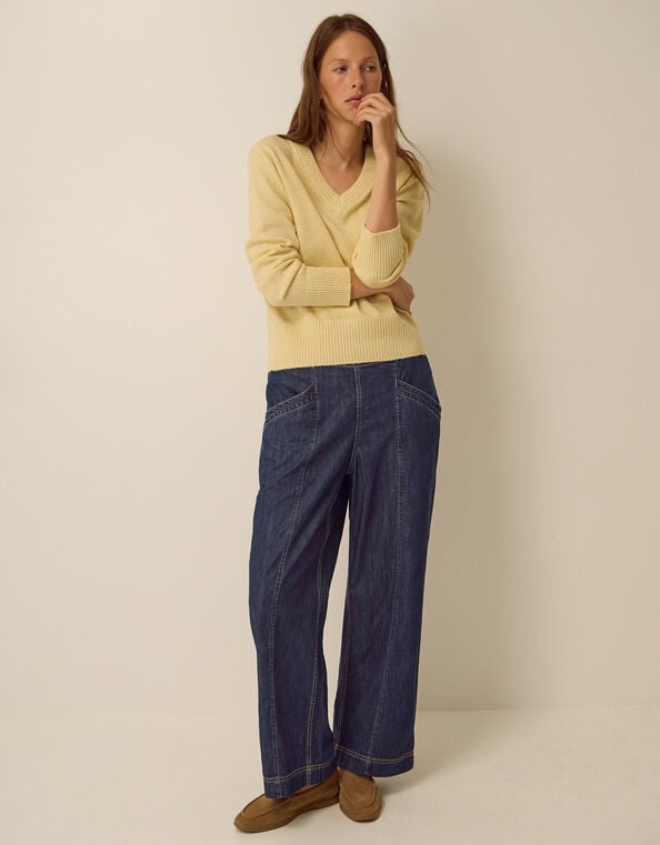 Harper Regular Wide Leg Jeans, Blue (INDIGO), large
