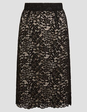 Ria Lace Pencil Skirt , Black (BLACK), large