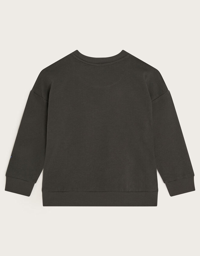 Boom Slogan Sweatshirt, Grey (GREY), large
