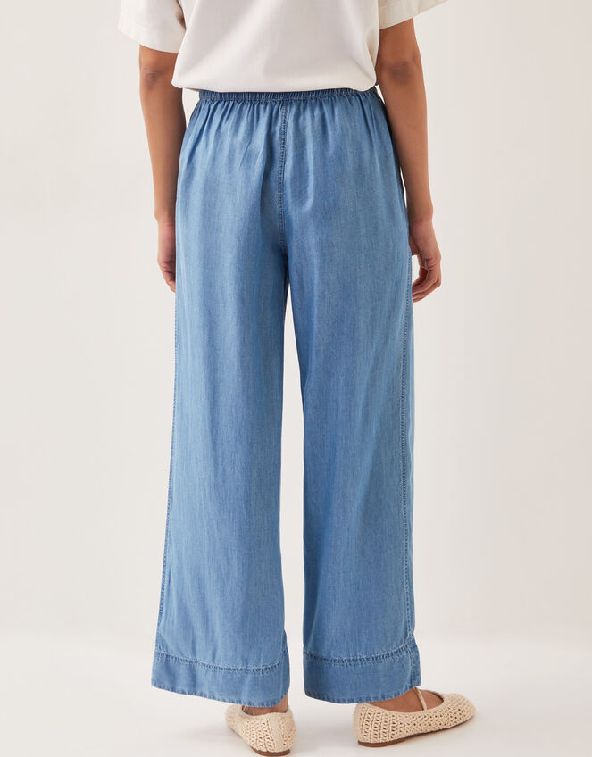Nyla Wide Leg Trousers, Blue (DENIM BLUE), large