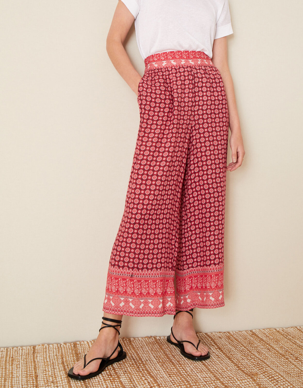 Jade Printed Trousers in LENZING 