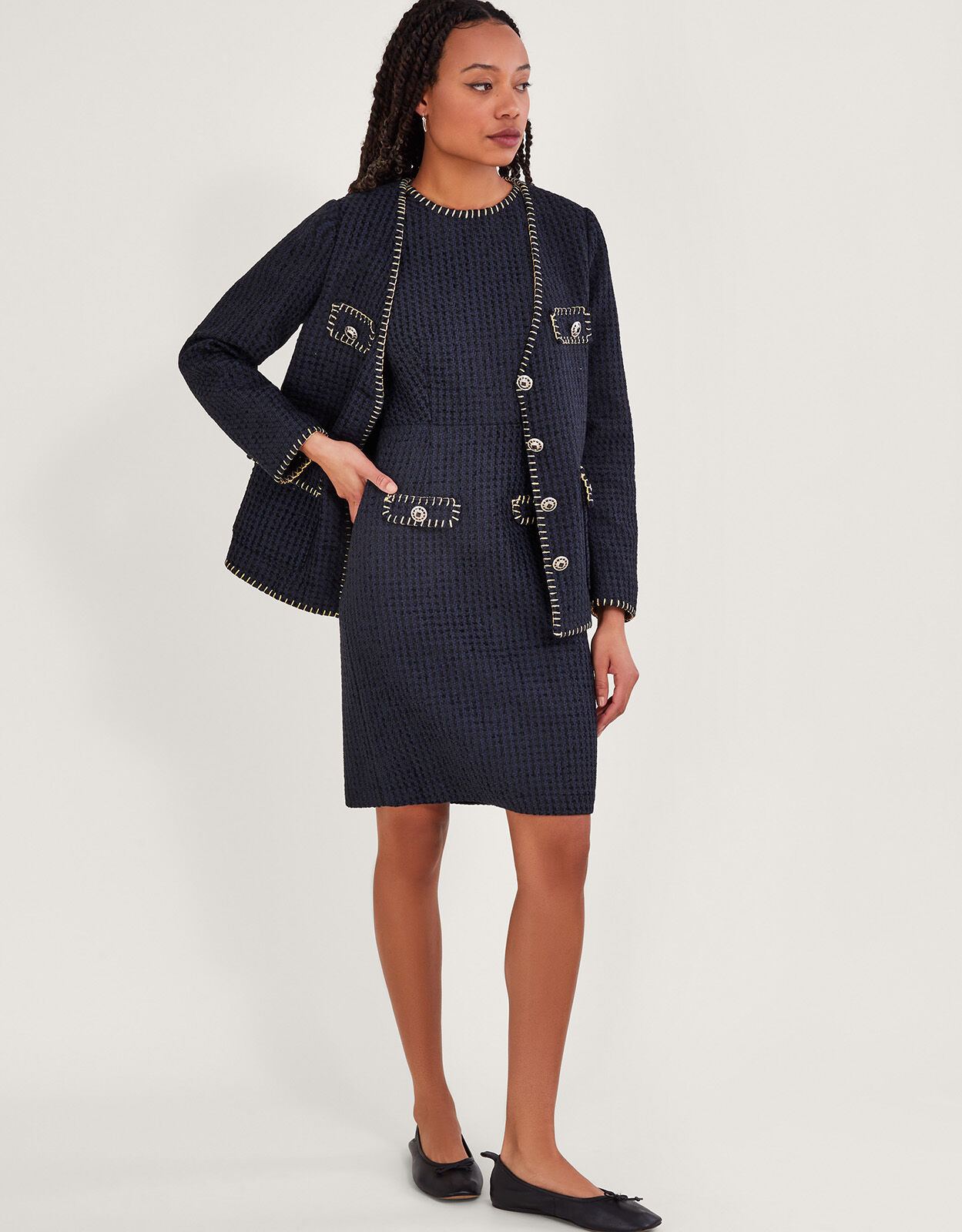 Tweed dress deals and jacket