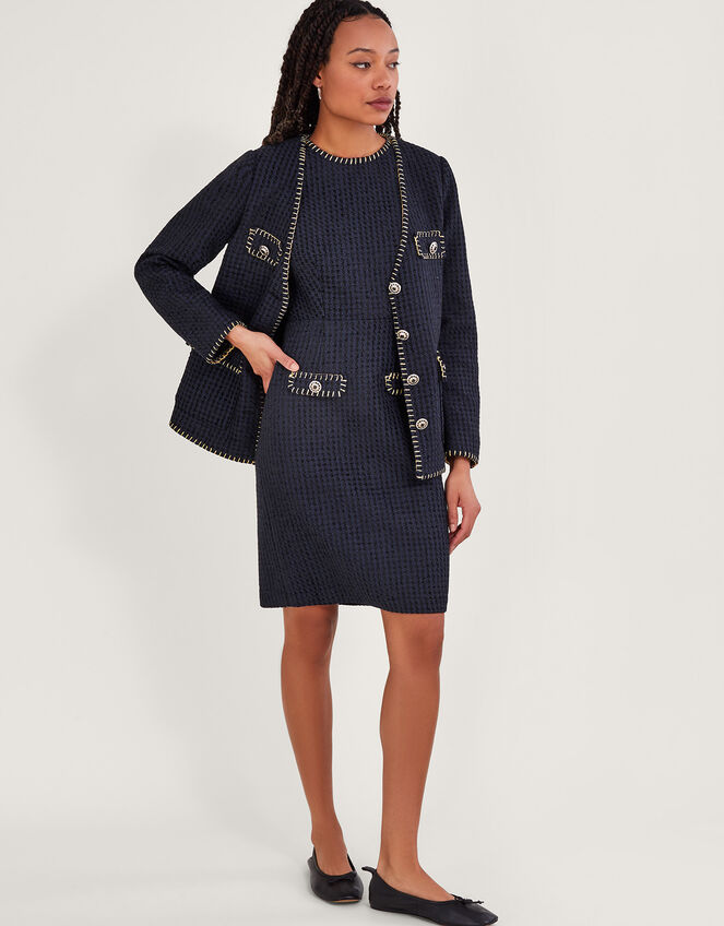 Tilly Tweed Dress, Black (BLACK), large