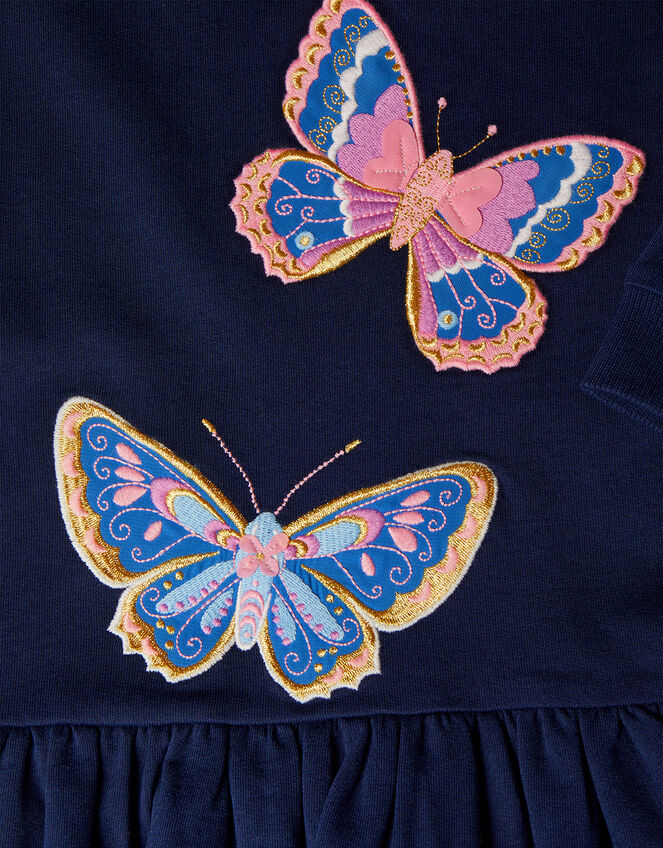 Butterfly Sweater Dress WWF-UK Collaboration, Blue (NAVY), large