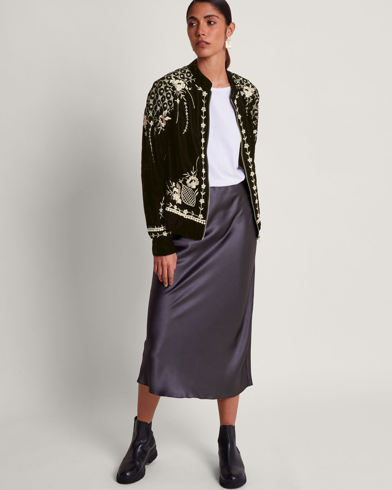 Velour bomber jacket womens outlet