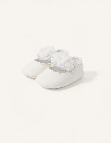 Shimmer Corsage Booties, Ivory (IVORY), large