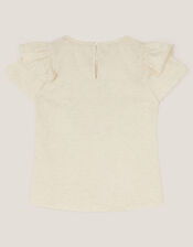 Butterfly Embellished T-Shirt, Ivory (IVORY), large