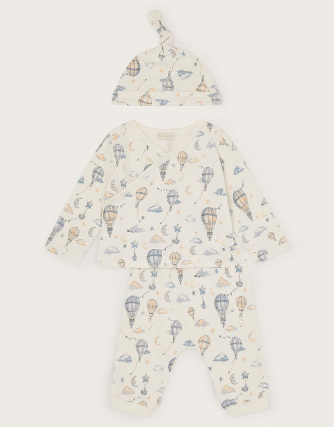 Newborn Hot Air Balloon Sleep Set, Green (GREEN), large