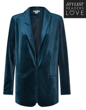 Tilly Velvet Jacket , Teal (TEAL), large