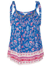 Skylar Printed Cami in LENZING™ ECOVERO™, Blue (BLUE), large