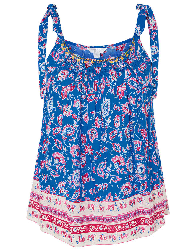 Skylar Printed Cami in LENZING™ ECOVERO™, Blue (BLUE), large