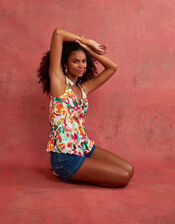 Printed Cami Top in LENZING™ ECOVERO™, Pink (PINK), large