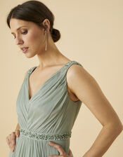 Brenda Embellished Maxi Dress, Green (SAGE), large