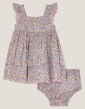 Newborn Peri Floral Sundress and Briefs Set, Purple (LILAC), large