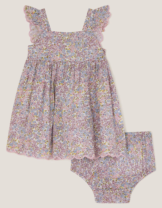 Newborn Peri Floral Sundress and Briefs Set, Purple (LILAC), large