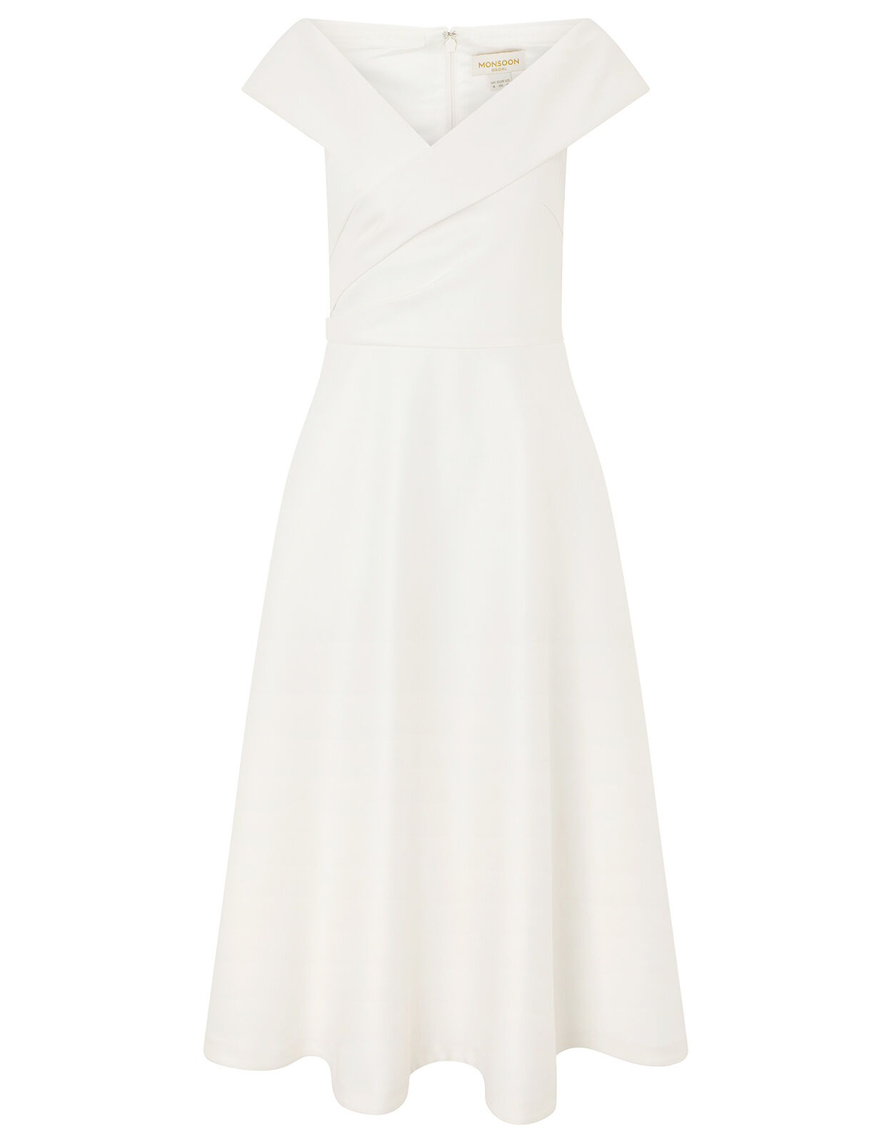 Grace bardot midi wedding dress hot sale