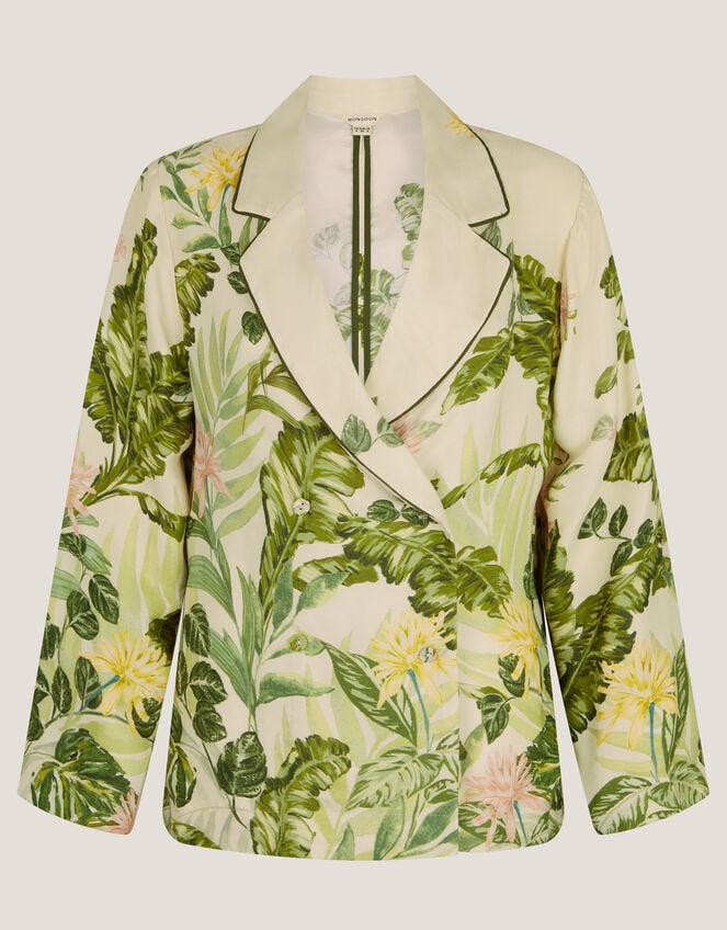 Fleur Floral Print Shacket, Cream (CREAM), large
