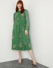 Maxine Shirt Dress, Green (GREEN), large