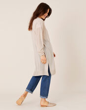 Sari Longline Cardigan, Gold (GOLD), large
