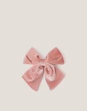 Luxe Velvet Bow Hair Clip, Pink (PINK), large