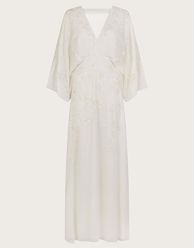 Camilla Embroidered Bridal Dress, Ivory (IVORY), large