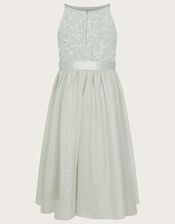 Lacey Sequin Truth Dress, Green (SAGE), large