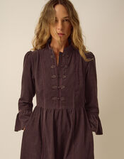 Valerie Corduroy Midi Dress, Brown (CHOCOLATE), large