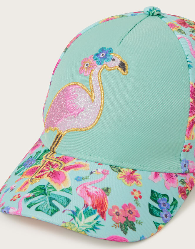 Tropical Flamingo Print Cap, Multi (MULTI), large