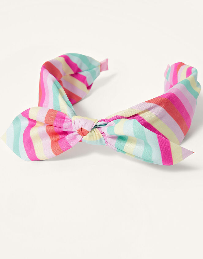 Stripe Ponte Knot Headband, , large