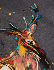Deer Hoodie WWF-UK Collaboration, Grey (CHARCOAL), large