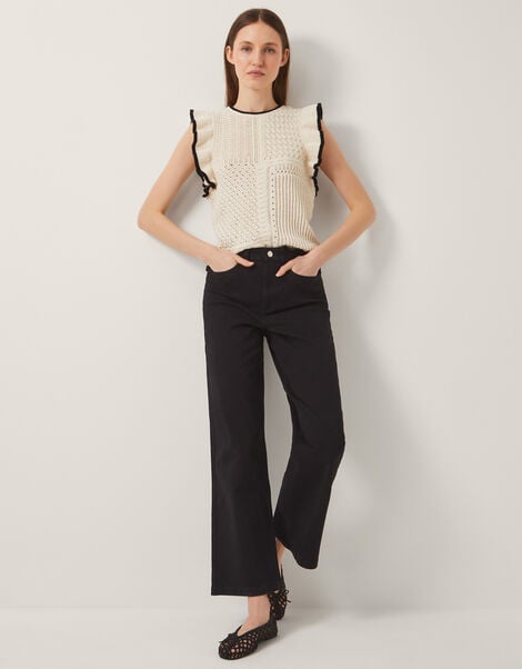 Ruby Wide Leg Jeans, Black (BLACK), large