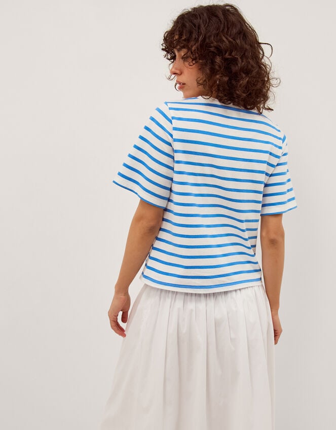 Lindy Sorrento Stripe T-Shirt, Blue (BLUE), large
