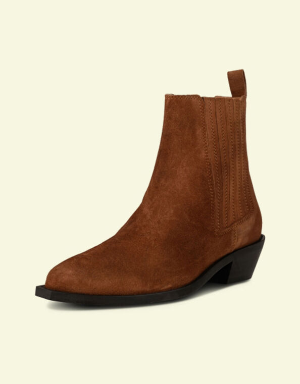 Shoe The Bear Suede Chelsea Boots, Camel (CARAMEL), large