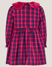 Baby Tartan Smock Dress, Red (RED), large
