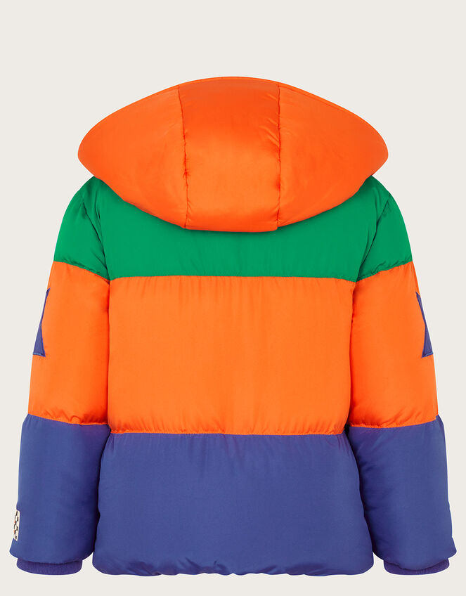 Colour Block Puffer Coat, Multi (MULTI), large